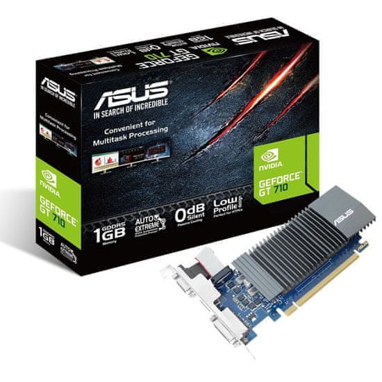 ASUS grafična kartica GeForce GT710 1GB DDR5 silent (GT710-SL-1GD5)