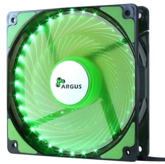 Inter-tech ventilator Argus L-12025-GR LED, 120 mm, zelen