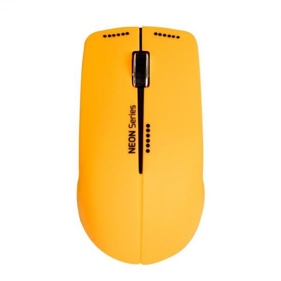 Port Designs miška Neon WL, oranžna + podloga (900507)