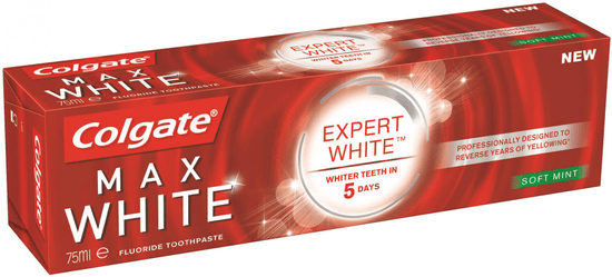 Colgate Max White Expert White Soft Mint zobna pasta, 75 ml