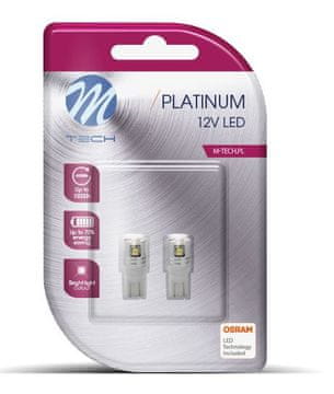 M-Tech žarnica LED W5W 12V CANBUS 10xSMD3014, bela