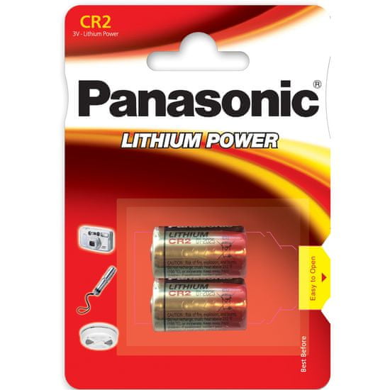 Panasonic baterija Photo Lithium CR2 2BP, 2 kosa
