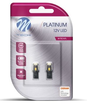 M-Tech žarnica LED W5W 12V CANBUS 4x HP, hladna bela