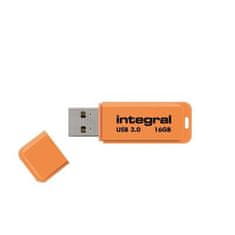 Integral USB ključek Neon 3.0, 16 GB, oranžen