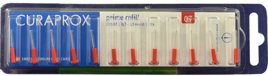 Curaprox nastavki Prime Refill 07 Red (0,7 - 2,5 mm), 12 kosov, rdeči