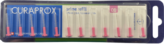 Curaprox nastavki Prime Refill 08 Pink (0,8 - 3,2 mm), 12 kosov, roza