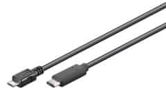 Goobay kabel HighSpeed microUSB-B > USB-C, 0,2 m