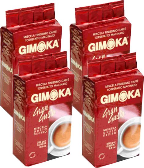 Gimoka Gran Gusto mleta kava, 4x250 g