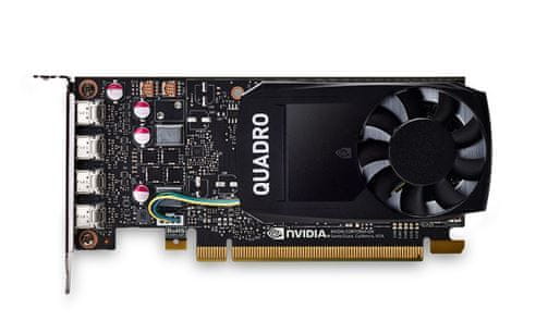 PNY grafična kartica NVIDIA Quadro P1000 DVI 4GB GDDR5,PCIe 3.0 x16, 4x mDP - DVI-D, Low Profile