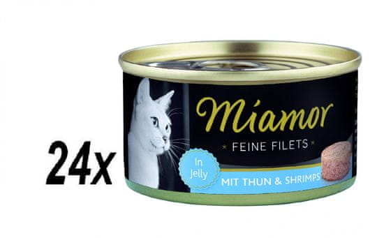 Finnern hrana za mačke Miamor, tuna in kozice, 24 x 100 g