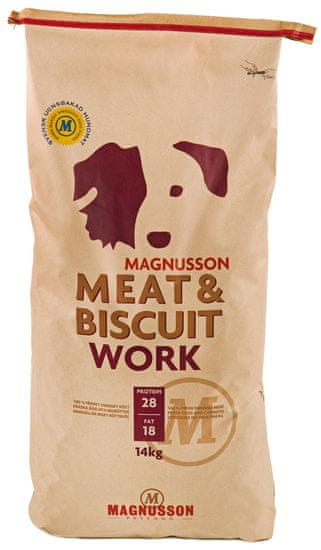 Magnusson magnusson-pet-food-hrana za pse Meat&Biscuit Work, 14kg - Odprta embalaža