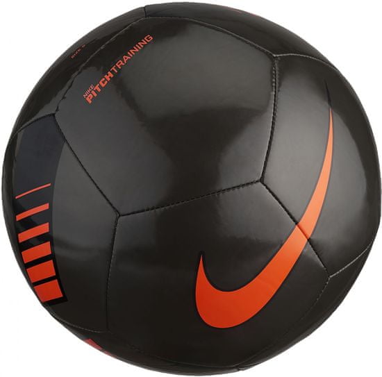 Nike nogometna žoga Pitch Training, črna/oranžna, 5