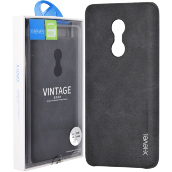 X-Level Vintage etui za Redmi Note 4, črn