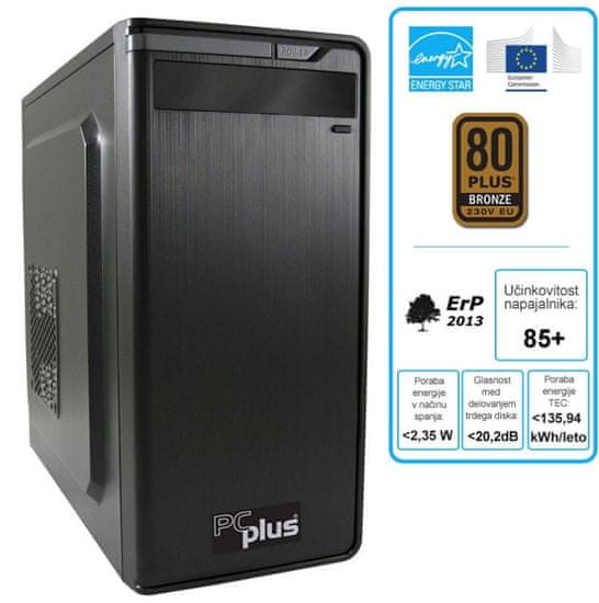 PCplus namizni računalnik Family G4600/4GB/SSD120GB/FreeDOS (136379)