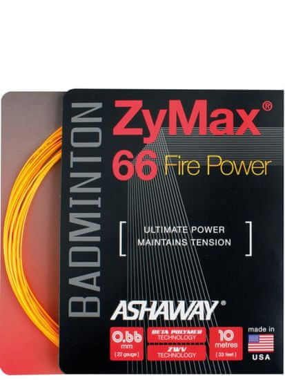 Ashaway badminton struna Zymax 66 Fire - set