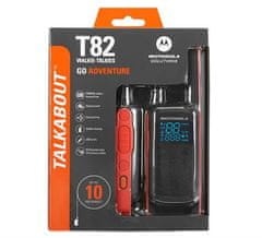 Motorola Walkie Talkie Talkabout T82, oranžno-črn