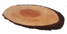 Portoss ovalna deska z lubjem, 50-60 cm, voskana