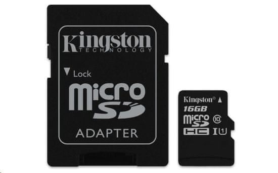 Kingston spominska kartica microSDHC 16GB (SDCS/16GB)