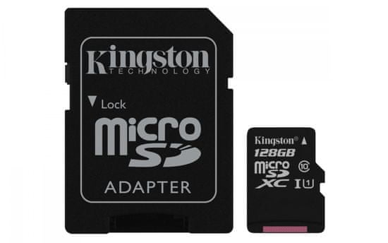 Kingston spominska kartica microSDXC, 128GB (SDCS/128GB)