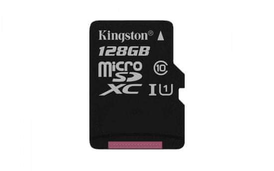 Kingston spominska kartica microSDHC, 128GB (SDCS/128GBSP)