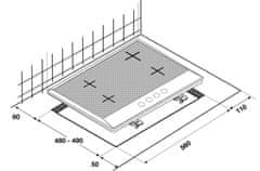 Beko HIAW 64225 SX plinska kuhalna plošča