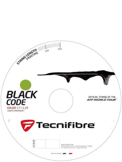 Tecnifibre tenis struna Tecnifibre Black Code - kolut 200 m - LIME