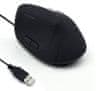 Ewent optična miška Ergonomic Vertical, USB, črna