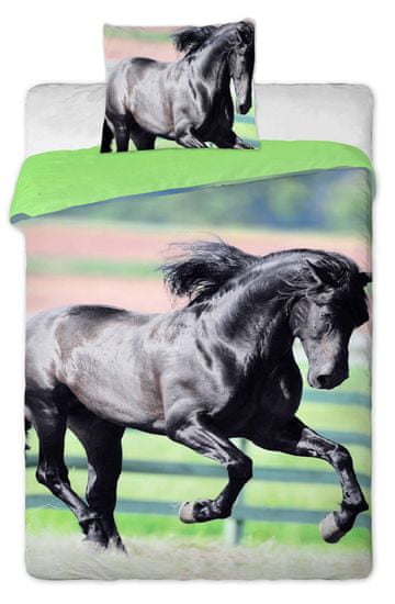 Jerry Fabrics posteljnina Črni konj