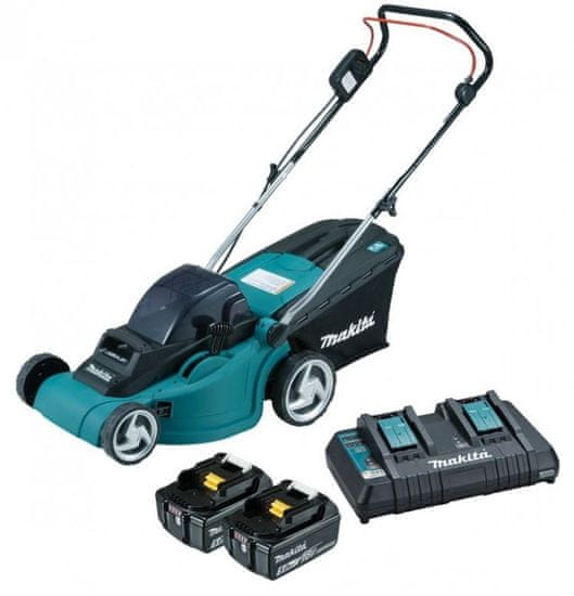 Makita akumulatorska kosilnica DLM380PT2, 2×18V/5Ah