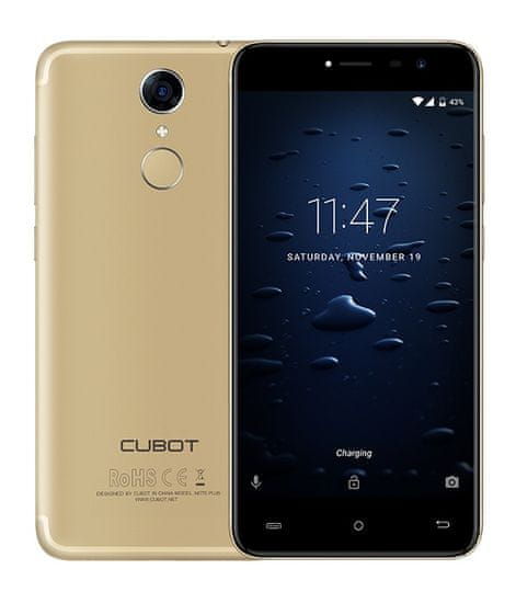 Cubot mobilni telefon Note Plus, LTE, DualSIM, zlat