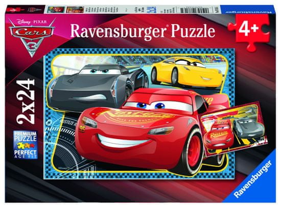 Ravensburger sestavljanka Disney Cars: Avantura s Strelo McQueen, 2 x 24 delov