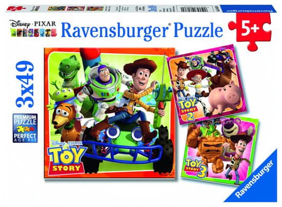 Ravensburger sestavljanka Disney Toy Story zgodovina, 3 x 49 delov