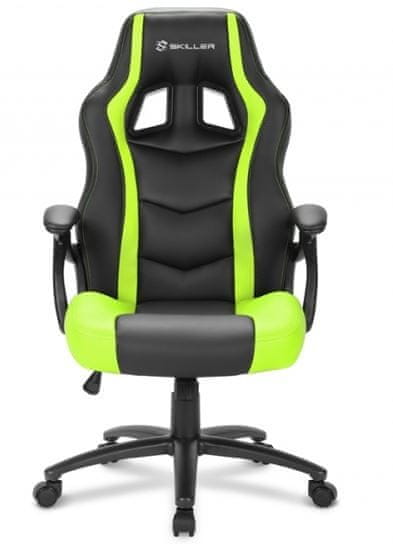 Sharkoon gamerski stol Shark SGS1, črn/zelen