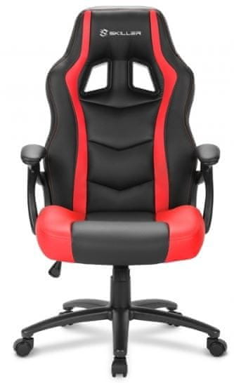 Sharkoon gamerski stol Shark SGS1, črn/rdeč
