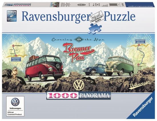 Ravensburger sestavljanka Alpsko popotovanje z VW, 1000 kos