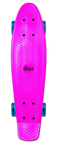 Authentic Skateboard z osvetljenimi kolesi, roza