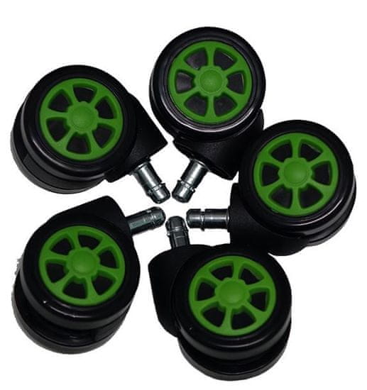 UVI univerzalni gumirani koleščki spirala, zeleni - Odprta embalaža