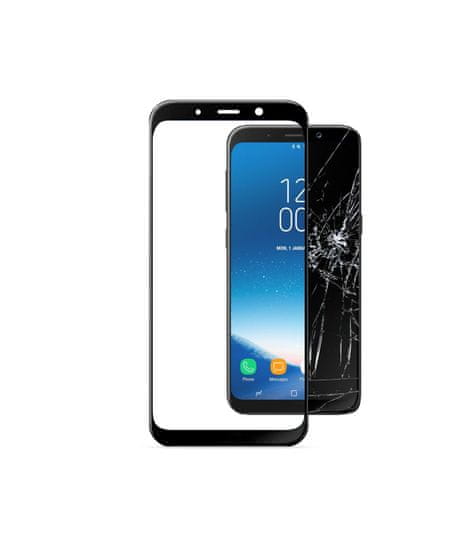 CellularLine zaščitno steklo Capsule za Samsung Galaxy A8 (2018), črno