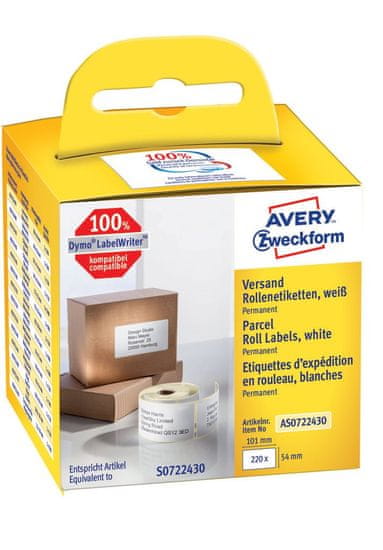 Avery Zweckform etikete na kolutu AS0722430, za Dymo in Seiko termalne tiskalnike, 54 x 101 mm