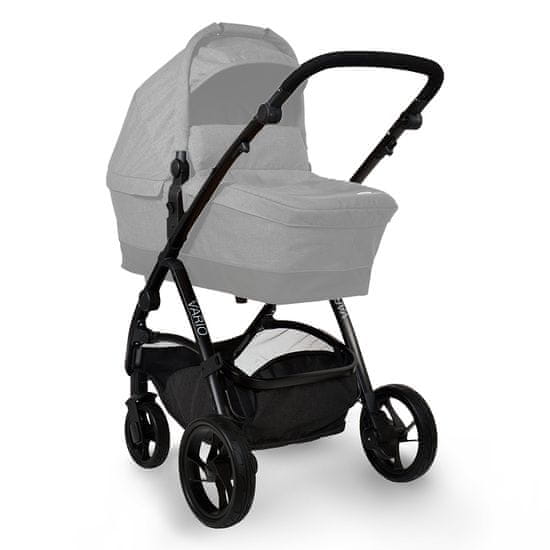 Petite&Mars otroški voziček Vario, Universal Black, belo črn