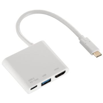 Hama adapter 3v1 (HDMI, USB 3.1 in USB C), bel