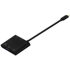 Hama adapter 3v1 (HDMI, 2x USB 3.1 in USB C), črn