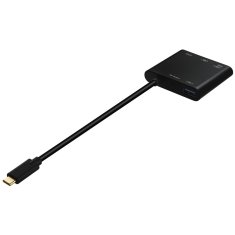 Hama adapter 3v1 (HDMI, 2x USB 3.1 in USB C), črn