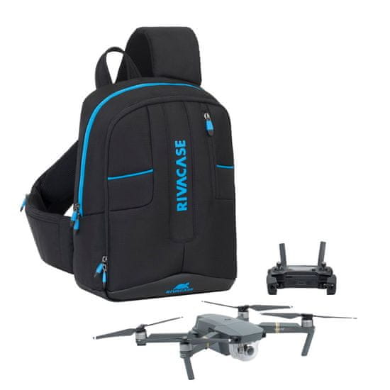 RivaCase torba za dron in prenosnik 7870, 33 cm, črna