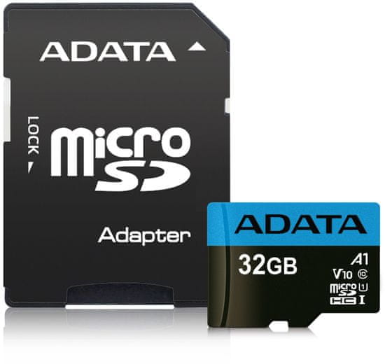A-Data Premier MicroSDHC spominska kartica, 32 GB, UHS1, A1 + SD adapter