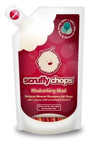Scruffy Chops šampon za pse Rhubarking Mad, z vonjem rabarbare, 250 ml