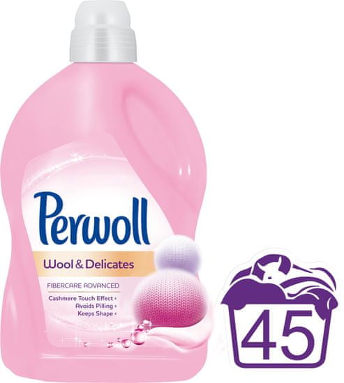 Perwoll pralni gel Wool & Delicates, 2,7 l, 45 pranj