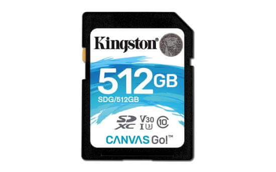 Kingston spominska kartica 512GB Canvas Go! SDXC UHS-I U3