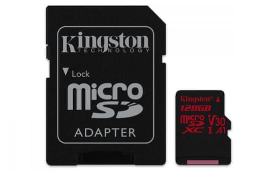 Kingston spominska kartica 128GB, Canvas React microSDXC UHS-I V30