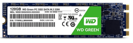 Western Digital SSD disk Green 120 GB, M.2 2280, SATA3 - Odprta embalaža